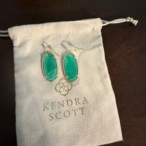Kendra Scott Green and Gold Elle Earrings